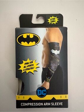 DC Batman Compression Arm Sleeve - Black, Gray & Yellow Accent